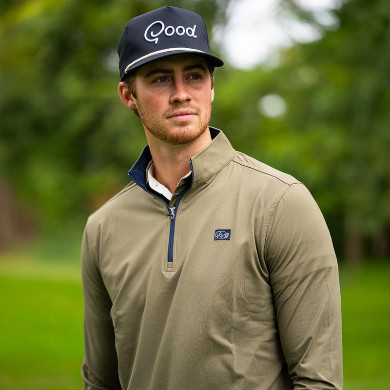 Good Good Golf Savanna 1/4 Zip Pullover - Solid Green