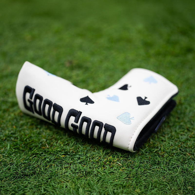 Good Good Golf Ace In The Hole Blade Cover - White/Sky/Black