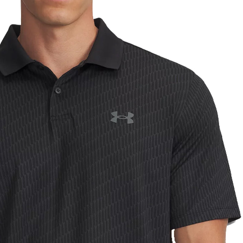 Under Armour Matchplay Printed Polo Shirt - Black/Anthracite/Pitch Gray