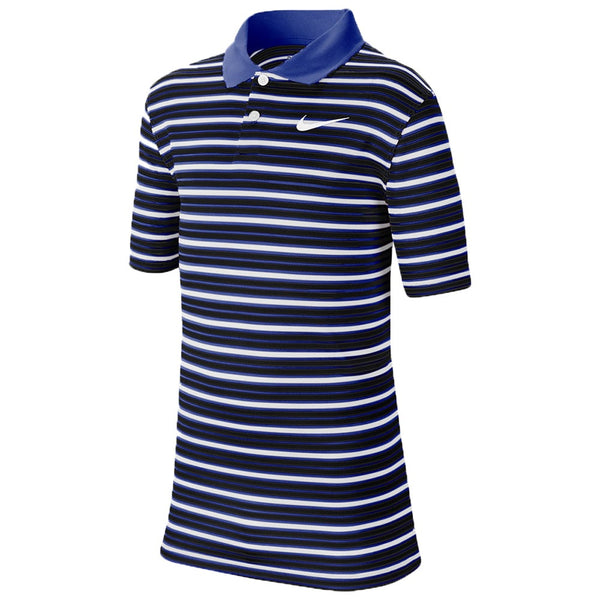 Nike Dri-FIT Victory Striped Junior/Boys Polo Shirt - Game Royal/Black
