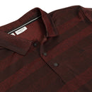 Calvin Klein Shadow Stripe Polo Shirt - Burgandy Marl