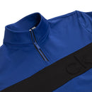 Calvin Klein Embossed Half Zip Insul-Lite Pullover - Blue/Black