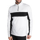 Calvin Klein Embossed Half Zip Insul-Lite Pullover - White/Black