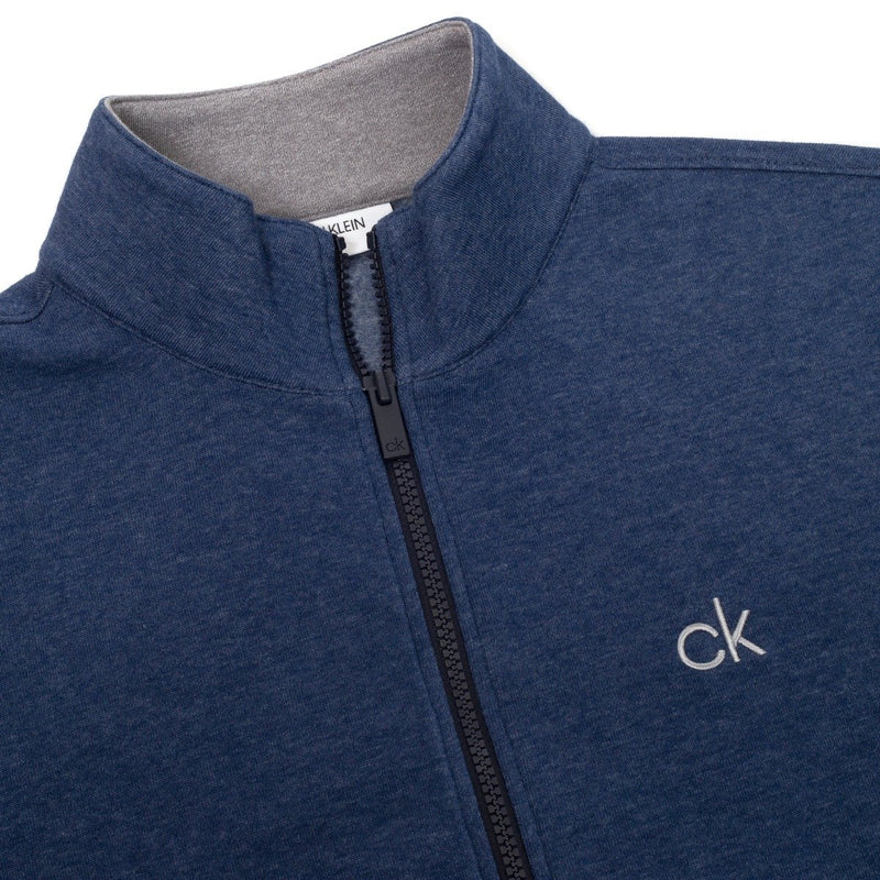 Calvin Klein Columbia Full Zip Sweater - Denim Marl