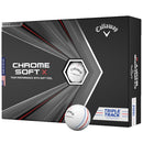 Callaway Chrome Soft X Triple Track Golf Balls - White - 12 Pack