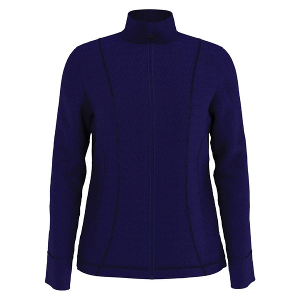 Callaway Womens Full Zip Waffle Fleece Jacket - Blueprint Heather