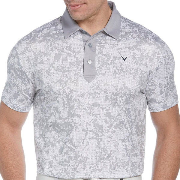 Callaway All Over Abstract Polo Shirt - Bright White
