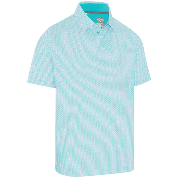 Callaway All-Over Trademark Print Polo Shirt - Scuba Blue
