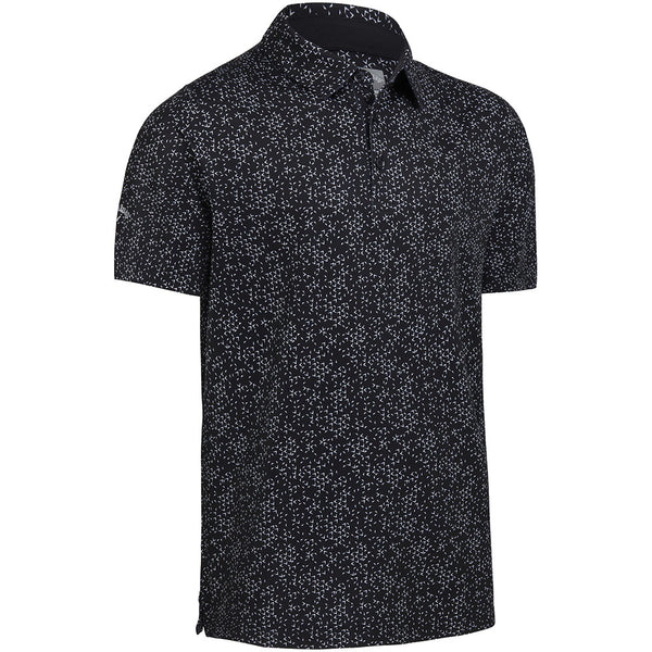 Callaway All Over Chev Polo Shirt - Caviar/Bright White