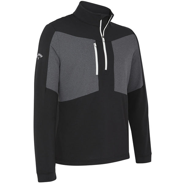 Callaway Aquapel 1/2 Zip Pullover Sweater - Caviar/Bright White