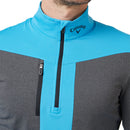 Callaway Aquapel 1/2 Zip Pullover Sweater - Malibu Blue/Caviar