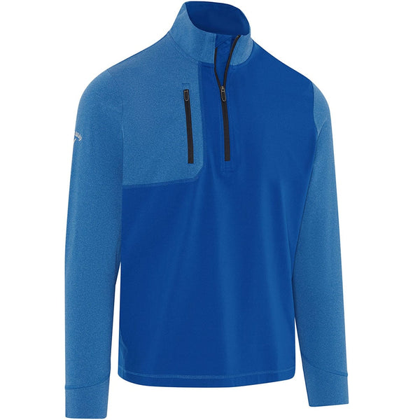 Callaway Aquapel Mixed Media 1/4 Zip Pullover - Light Lapis/Heather