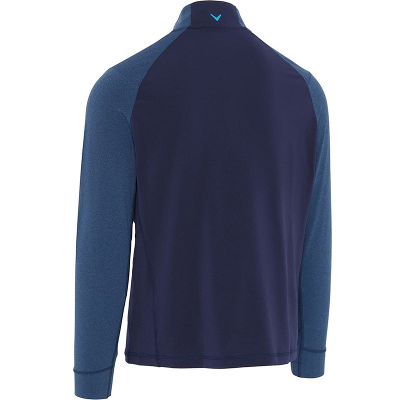 Callaway Aquapel Mixed Media 1/4 Zip Pullover - Peacoat