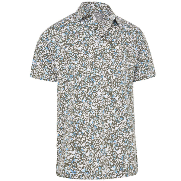 Callaway Artificial Nature Print Polo Shirt - Black Lichen