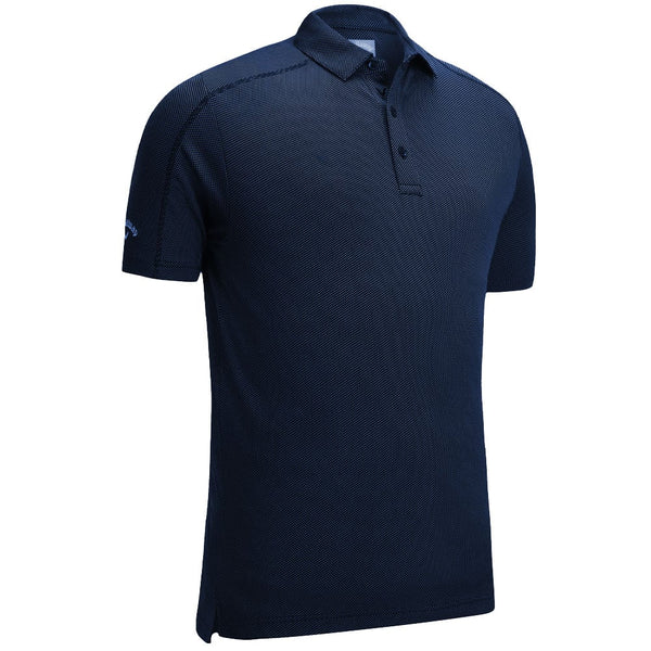 Callaway Box Jacquard Polo Shirt - Medieval Blue