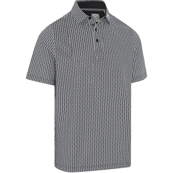 Callaway Chev & Ball All-Over Print Polo Shirt - Caviar