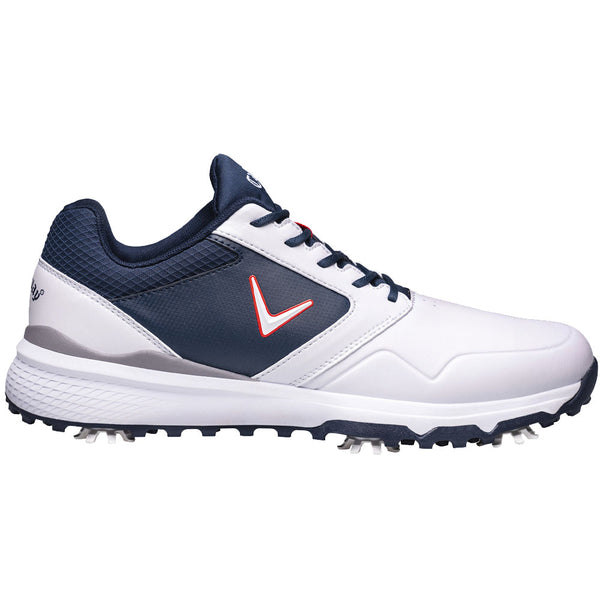 Callaway Chev LS Waterproof Spiked Shoes - White/Navy/Red