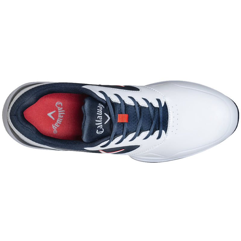 Callaway Chev LS Waterproof Spiked Shoes - White/Navy/Red