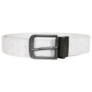 Callaway Chev Print Leather Belt - Bright White