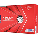 Callaway Chrome Soft Triple Track Golf Balls - White - 12 Pack