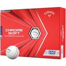 Callaway Chrome Soft Triple Track Golf Balls - White - 12 Pack