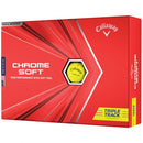 Callaway Chrome Soft Triple Track Golf Balls - Yellow - 12 Pack