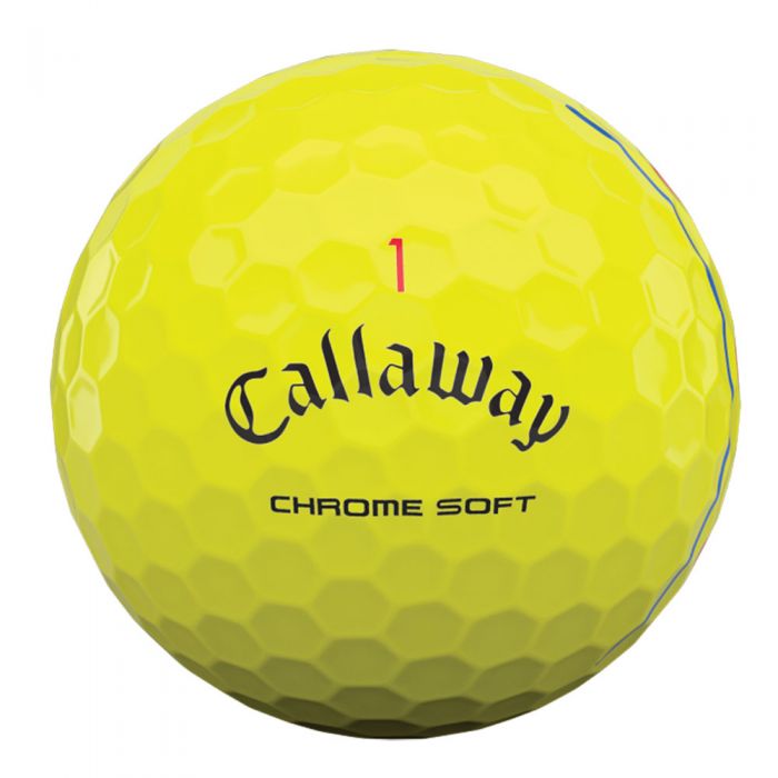 Callaway Chrome Soft Triple Track Golf Balls - Yellow - 12 Pack