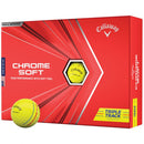 Callaway Chrome Soft Triple Track Golf Balls - Yellow - 12 Pack