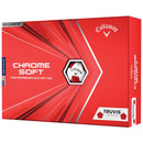 Callaway Chrome Soft Truvis Golf Balls - Red/White - 12 Pack