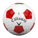 Callaway Chrome Soft Truvis Golf Balls - Red/White - 12 Pack