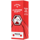 Callaway Chrome Soft Truvis Golf Balls - Red/White - 12 Pack