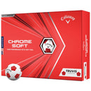 Callaway Chrome Soft Truvis Golf Balls - Red/White - 12 Pack