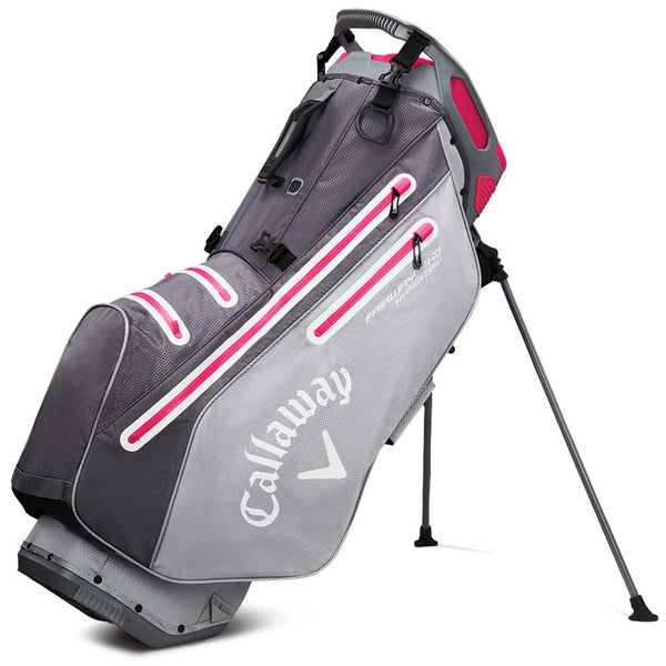 Callaway Fairway 14 Hyper Dry Waterproof Stand Bag - Charcoal/Silver/Pink