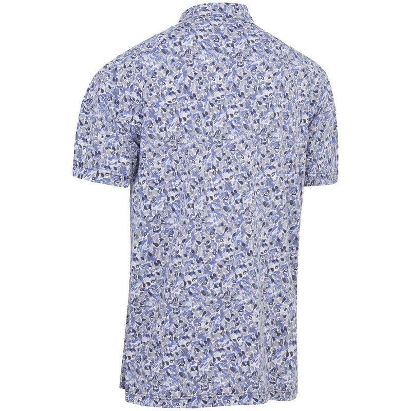 Callaway Filtered Floral Print Polo Shirt - Caviar
