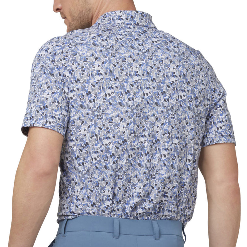Callaway Filtered Floral Print Polo Shirt - Caviar