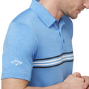 Callaway Heather Chest Stripe Polo Shirt - Magnetic Heather