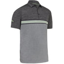 Callaway Heather Chest Stripe Polo Shirt - Caviar Heather