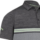Callaway Heather Chest Stripe Polo Shirt - Caviar Heather