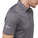 Callaway Heathered Jacquard Polo Shirt - Black Heather