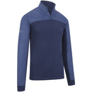 Callaway Herringbone Print 1/4 Zip Chillout Pullover - Peacock