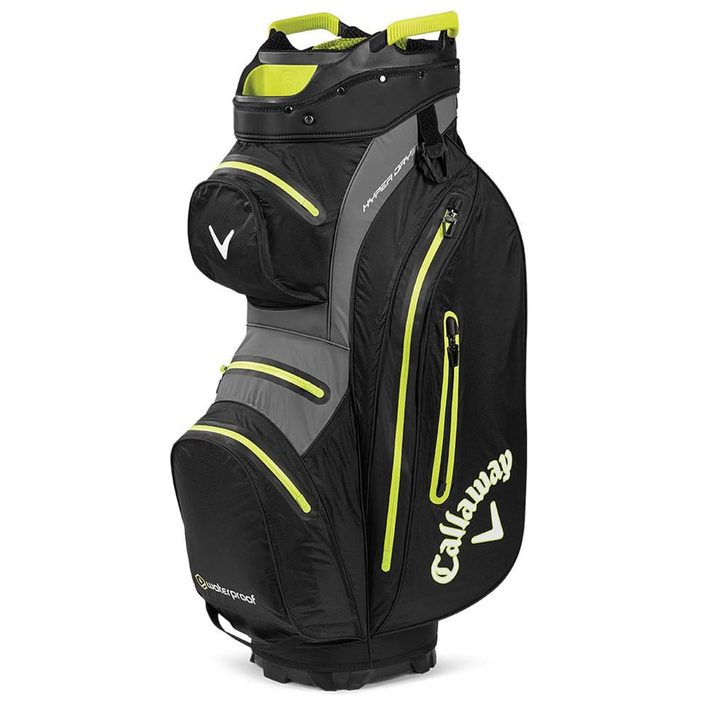 Callaway Hyper Dry 15 Cart Bag - Black/Charcoal/Yellow