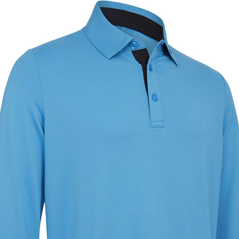 Callaway Long Sleeve Performance Polo Shirt - Malibu Blue