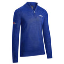 Callaway Ribbed 1/4 Zip Merino Wool Thermal Sweater - Magnetic Blue