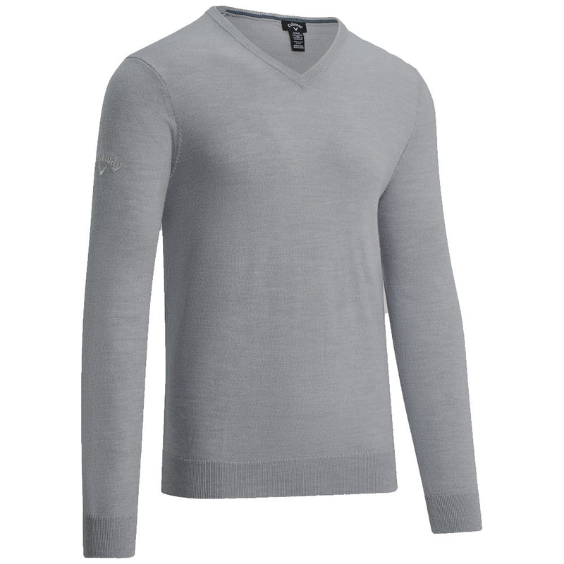 Callaway Merino Wool V-Neck Pullover - Griffin Grey