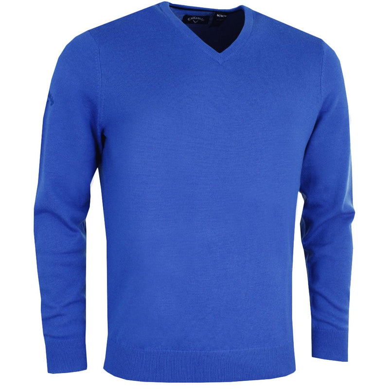 Callaway Merino Wool V-Neck Pullover - Surfing Blue