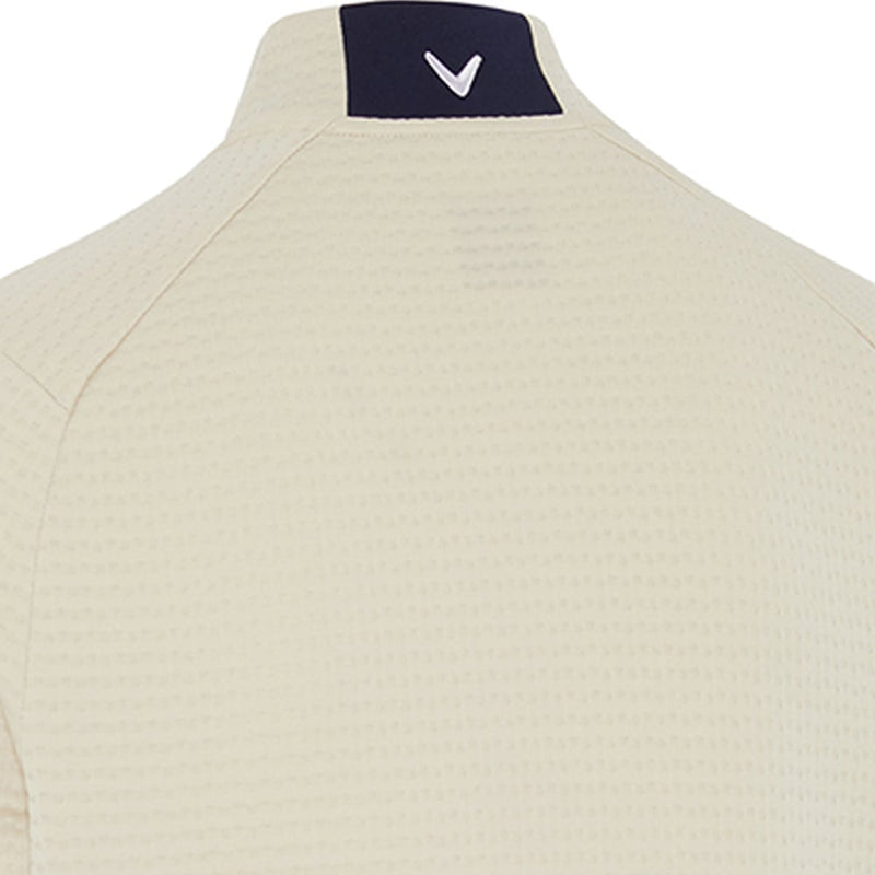 Callaway Midweight Textured 1/4 Zip Pullover - Oatmeal