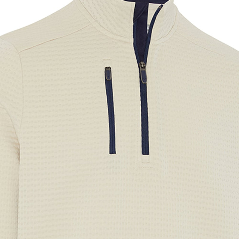 Callaway Midweight Textured 1/4 Zip Pullover - Oatmeal