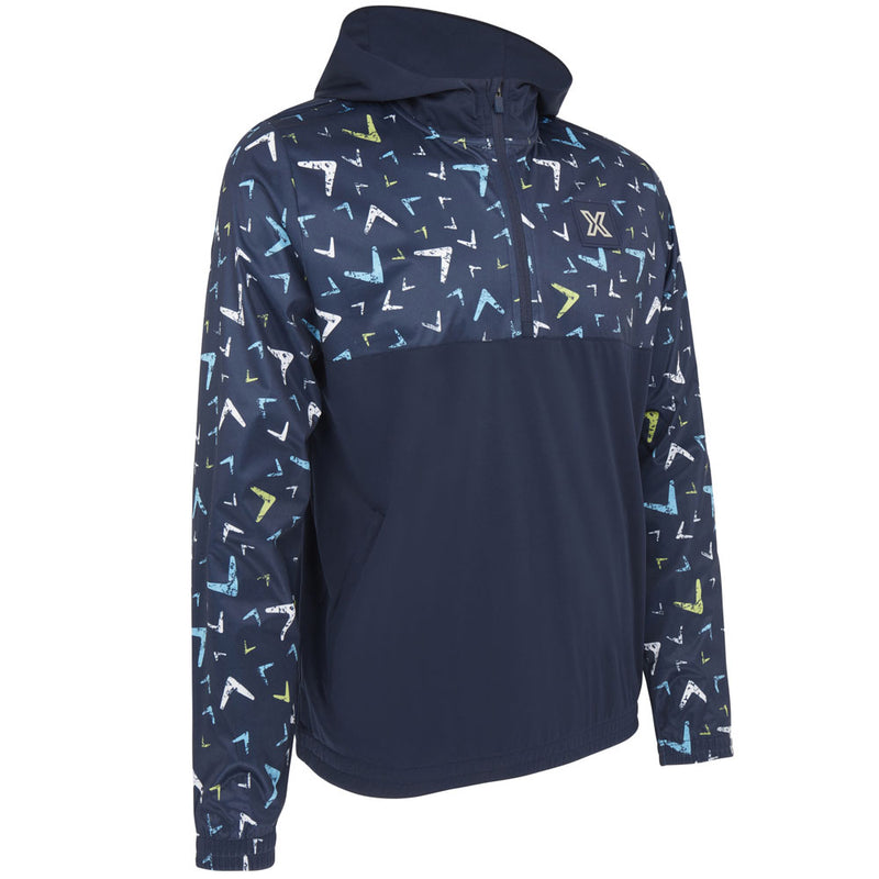 Callaway Multi-Colour Chev 1/4 Zip Hoodie - Navy Blazer