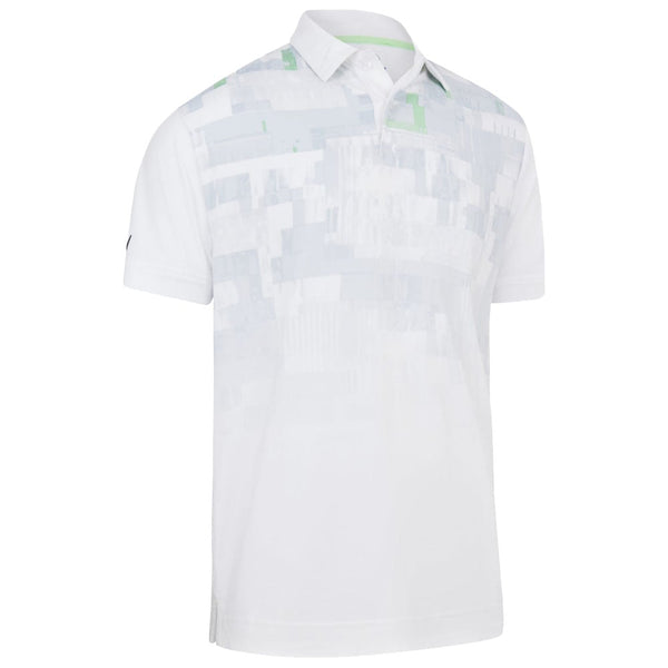 Callaway Multi-Colour Glitched Print Polo Shirt - Bright White