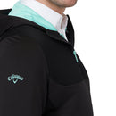 Callaway 1/4 Zip Mixed Media Technical Hoodie - Caviar